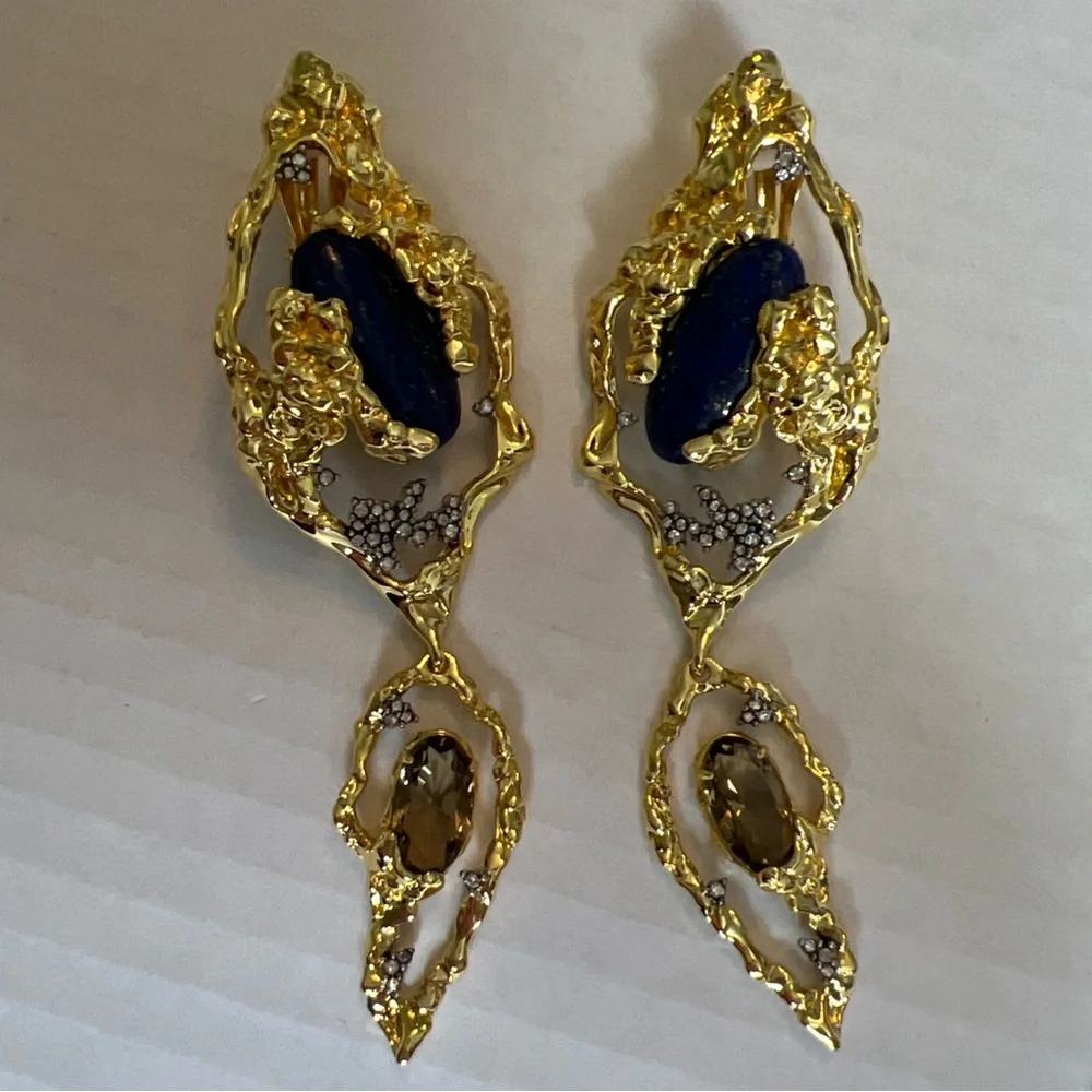 ALEXIS BITTAR Brut Mosaic Clip Earring 14K Gold Plated NWT - Picture 4 of 13